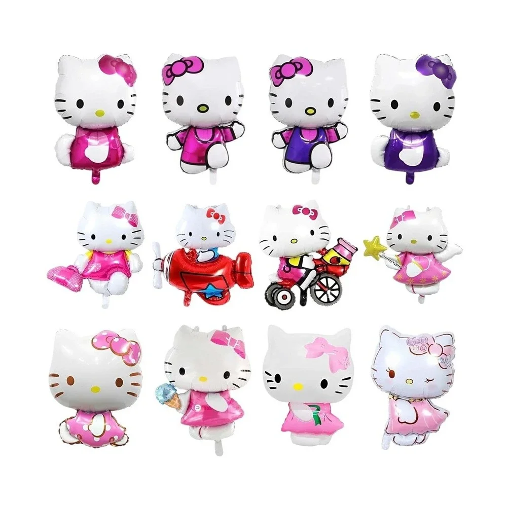 12 Piece Hello Kitty‎ Foil Balloon Set Party Decorations Birthday Event Shower